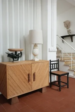 Pamono Arrabida Rattan and Walnut Sideboard by Barracuda Interiors><noscript><img width=