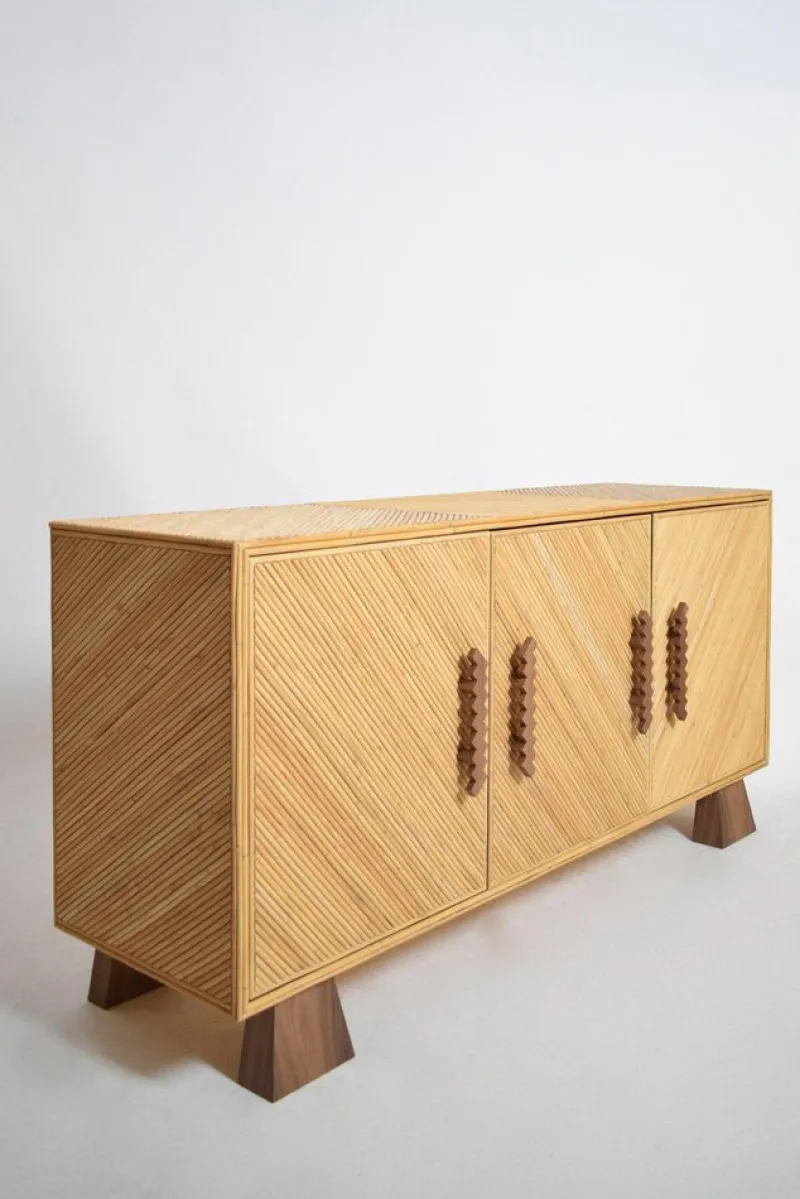 Pamono Arrabida Rattan and Walnut Sideboard by Barracuda Interiors> Storage
