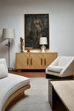Pamono Arrabida Rattan and Walnut Sideboard by Barracuda Interiors><noscript><img width=