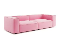 New Pamono Arraigo Sofa in Pink Velvet by Moanne
