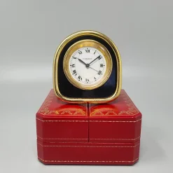 Pamono Art Deco Alarm Clock 24k Gold Plated from Cartier, 1980s> Clocks
