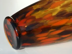 Pamono Art Deco Amber and Spotted Gold Avventurina Murano Glass Vase, 1930s><noscript><img width=