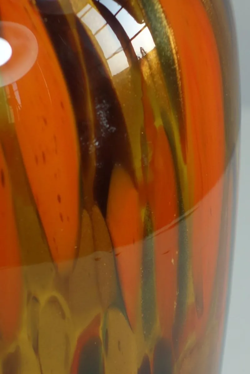 Pamono Art Deco Amber and Spotted Gold Avventurina Murano Glass Vase, 1930s> Vases