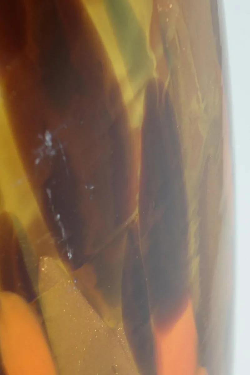 Pamono Art Deco Amber and Spotted Gold Avventurina Murano Glass Vase, 1930s> Vases
