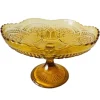 Pamono Art Deco Amber Glass Fruit Bowl on Foot, 1930s> Bowls