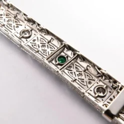 Pamono Art Deco Armband in Platium, 1920s><noscript><img width=