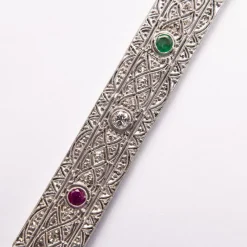 Pamono Art Deco Armband in Platium, 1920s><noscript><img width=