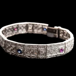 Pamono Art Deco Armband in Platium, 1920s><noscript><img width=