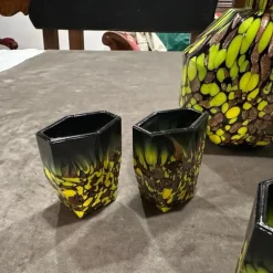 Pamono Art Deco Aventurine Murano Glass Rosolio Set, 1940s, Set of 7><noscript><img width=
