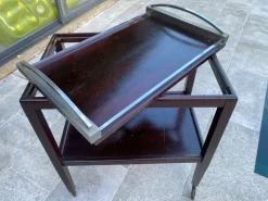 Pamono Art Deco Bar Trolley with Removable Tray, 1930s><noscript><img width=