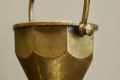 Pamono Art Deco Basket with Handle in Patinated Brass Early 20th Century, 1940s><noscript><img width=