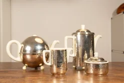 Pamono Art Deco Bauhaus Coffee & Tea Service by Atelier Mayer for Hutschenreuther WMF, 1930s, Set of 4><noscript><img width=
