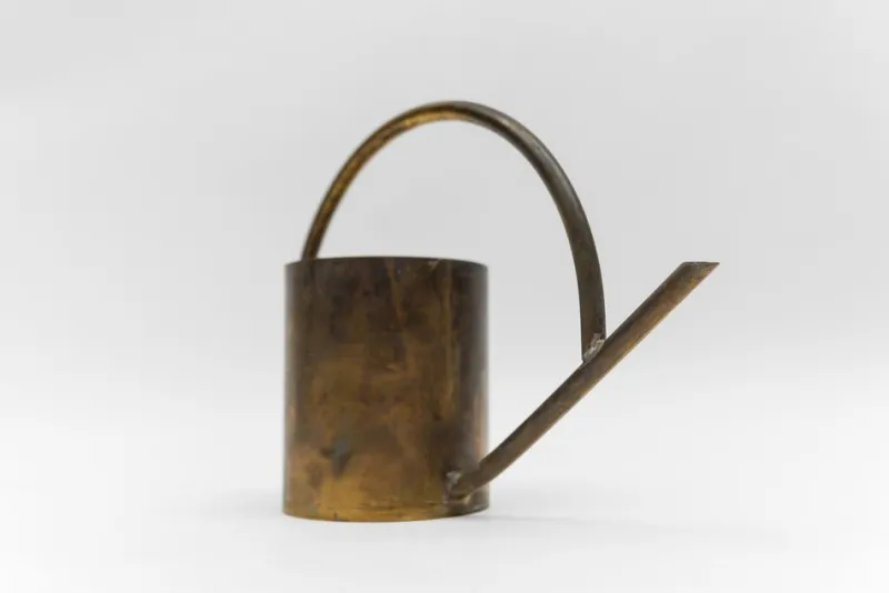 Hot Pamono Art Deco Bauhaus Watering Can in Massive Brass, Germany, 1950s
