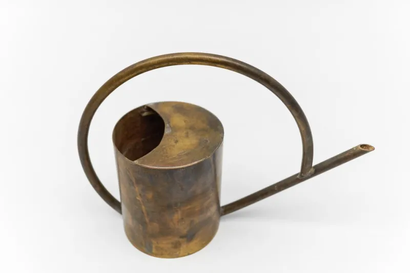 Hot Pamono Art Deco Bauhaus Watering Can in Massive Brass, Germany, 1950s