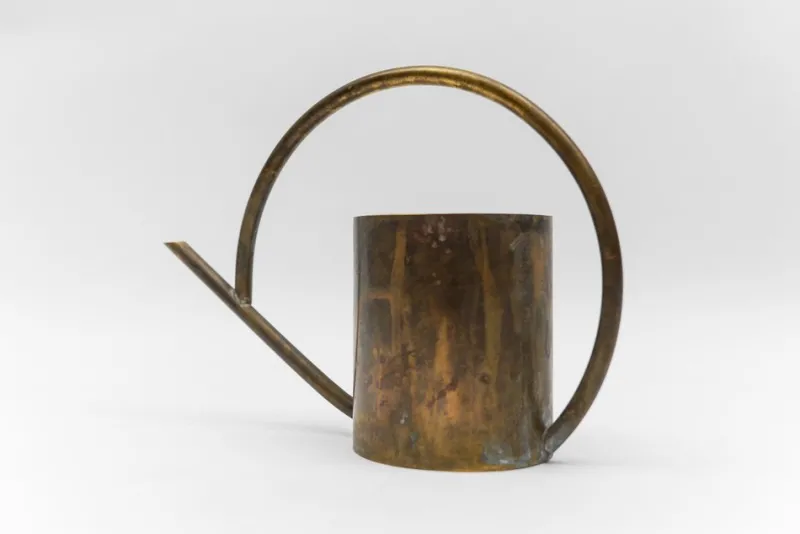 Hot Pamono Art Deco Bauhaus Watering Can in Massive Brass, Germany, 1950s