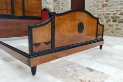 Clearance Pamono Art Deco Bed in Carved Wood, 1920