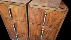 Discount Pamono Art Deco Bedside Cabinets in Walnut, 1930s, Set of 2