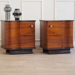 Clearance Pamono Art Deco Bedside Cabinets, Set of 2