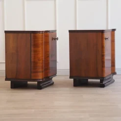 Clearance Pamono Art Deco Bedside Cabinets, Set of 2