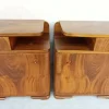 Pamono Art Deco Bedside Tables by Jindrich Halabala for Up Závody, 1940s, Set of 2> Nightstands