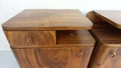 Pamono Art Deco Bedside Tables by Jindrich Halabala for Up Závody, 1940s, Set of 2><noscript><img width=