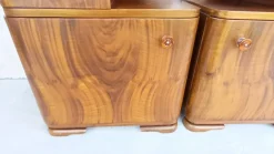 Pamono Art Deco Bedside Tables by Jindrich Halabala for Up Závody, 1940s, Set of 2><noscript><img width=