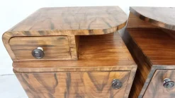 Pamono Art Deco Bedside Tables by Jindrich Halabala, 1940s, Set of 2><noscript><img width=