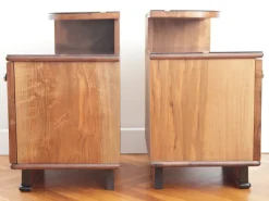 Pamono Art Deco Bedside Tables by Jindrich Halabala for Up Zavody, 1940s, Set of 2><noscript><img width=