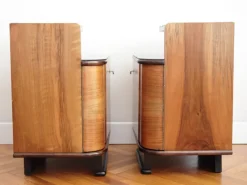 Pamono Art Deco Bedside Tables by Jindrich Halabala for Up Zavody, 1940s, Set of 2><noscript><img width=
