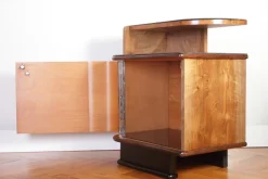Pamono Art Deco Bedside Tables by Jindrich Halabala for Up Zavody, 1940s, Set of 2><noscript><img width=