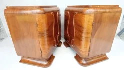 Pamono Art Deco Bedside Tables by Jindrich Halabala for Up Závody, 1930s, Set of 2><noscript><img width=