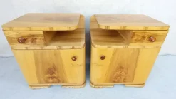 Clearance Pamono Art Deco Bedside Tables by Jindřich Halabala for Up Závody, 1950s, Set of 2