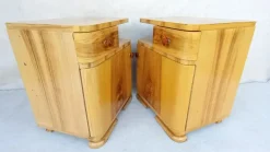 Clearance Pamono Art Deco Bedside Tables by Jindřich Halabala for Up Závody, 1950s, Set of 2