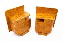 Best Pamono Art Deco Bedside Tables, Poland, 1930s, Set of 2