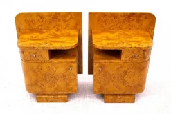 Best Pamono Art Deco Bedside Tables, Poland, 1930s, Set of 2