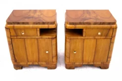 Pamono Art Deco Bedside Tables, 1950s, Set of 2><noscript><img width=
