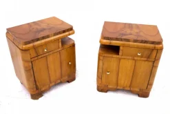 Pamono Art Deco Bedside Tables, 1950s, Set of 2><noscript><img width=