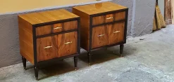 Pamono Art Deco Bedside Tables, 1920s, Set of 2><noscript><img width=