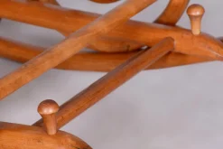 Pamono Art Deco Beech Rocking Chair with Footrest attributed to Thonet, Czech, 1920s
