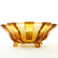 Pamono Art Deco Belgian Bowl by Val Saint Lambert, 1950s><noscript><img width=