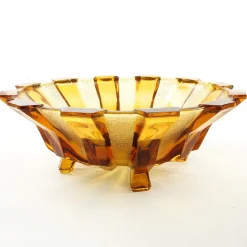 Pamono Art Deco Belgian Bowl by Val Saint Lambert, 1950s><noscript><img width=