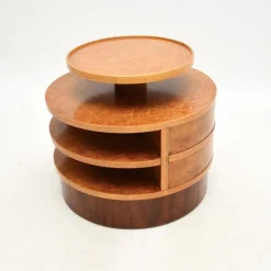 Pamono Art Deco Birds Eye Maple Occasional Table, 1930s><noscript><img width=