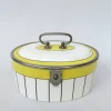 Pamono Art Deco Biscuit Box in Ceramic and Nickel-Plating, 1920s> Trunks Crates & Baskets