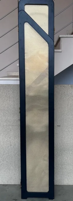 Pamono Art Deco Black Ebonized Wood and Gold Metal Screens, 1960s><noscript><img width=