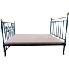 New Pamono Art Deco Brass and Iron Painted Double Bed, 1900s