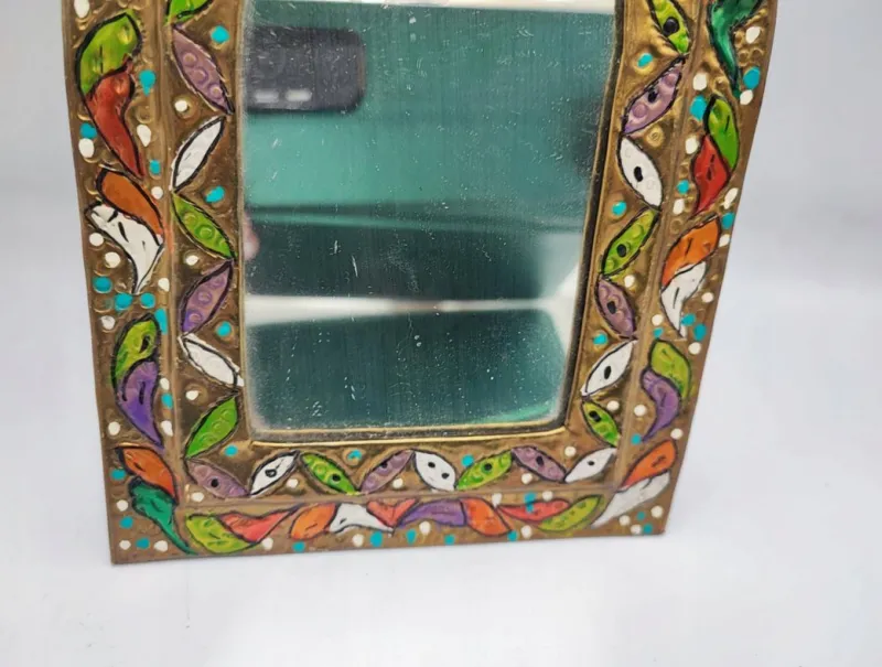 Pamono Art Deco Brass Mirror, 1920s> Mirrors