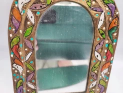Pamono Art Deco Brass Mirror, 1920s><noscript><img width=