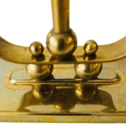 Pamono Art Deco Brass 3-Point Candlestick, 1920s><noscript><img width=