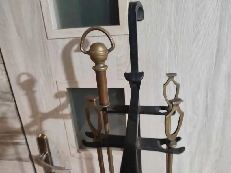 Pamono Art Deco Brass Stove and Fireplace Tools, Set of 4> Fireplaces And Mantels