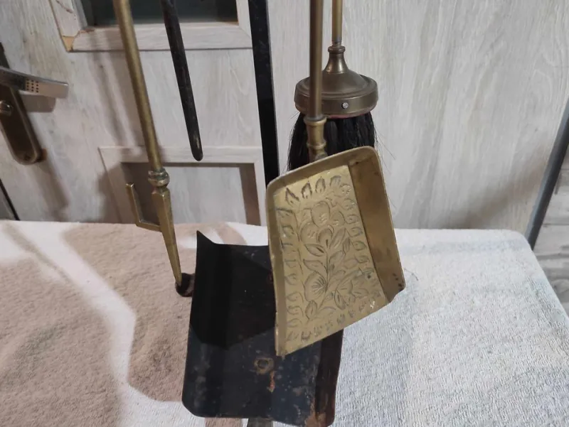 Pamono Art Deco Brass Stove and Fireplace Tools, Set of 4> Fireplaces And Mantels